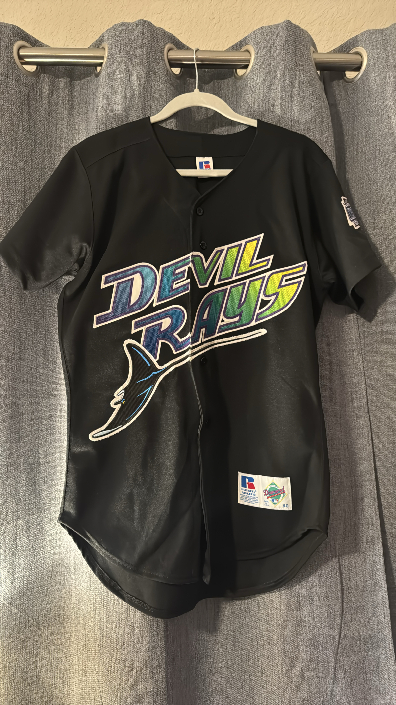 Devil Rays First Jersey Tampa Bay Devil Rays 1998-00 Alternate Russell Athletic MLB Jersey ...