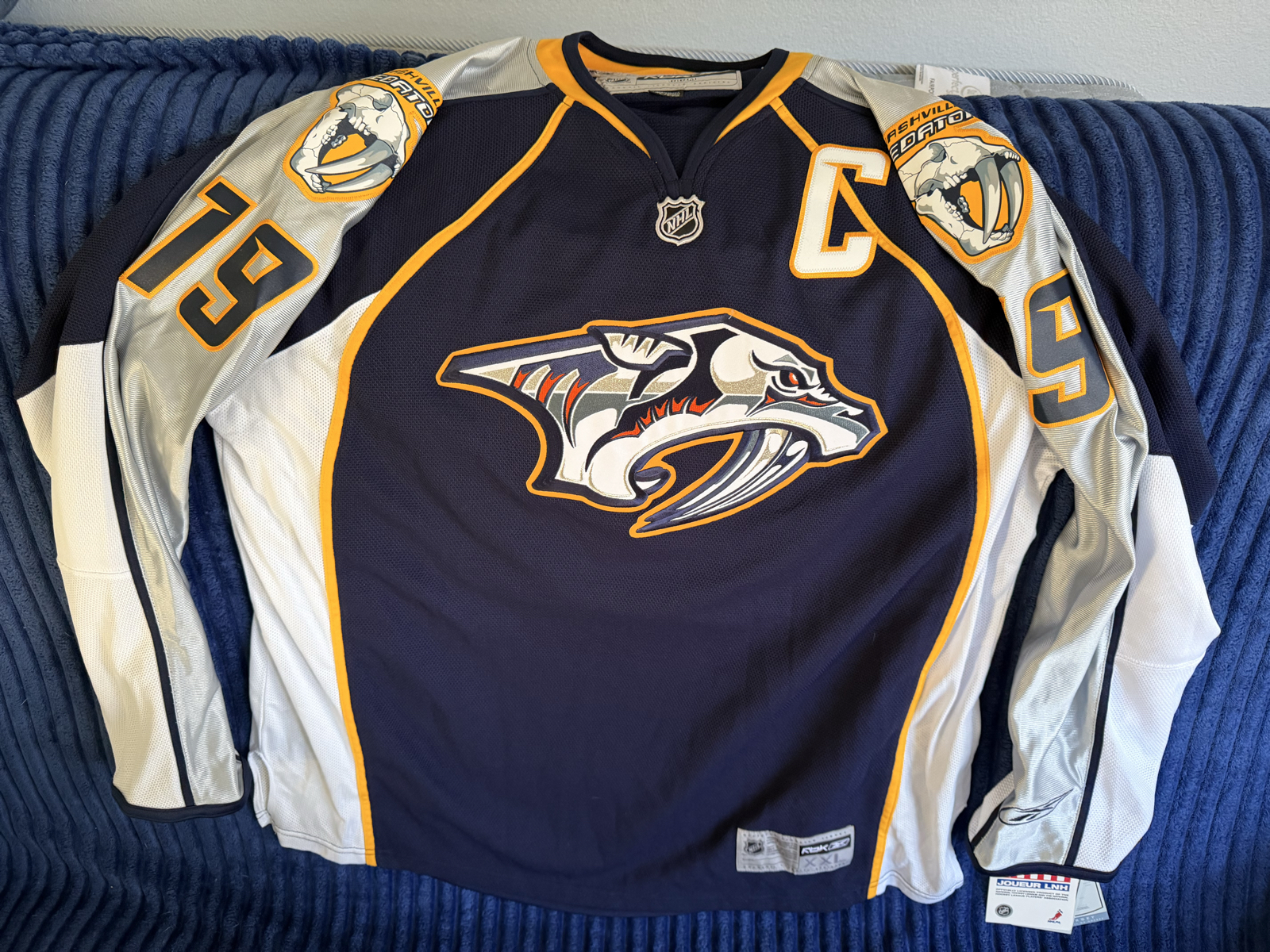 Nashville Predators Jason Arnott Reebok Edge NHL Hockey Jersey